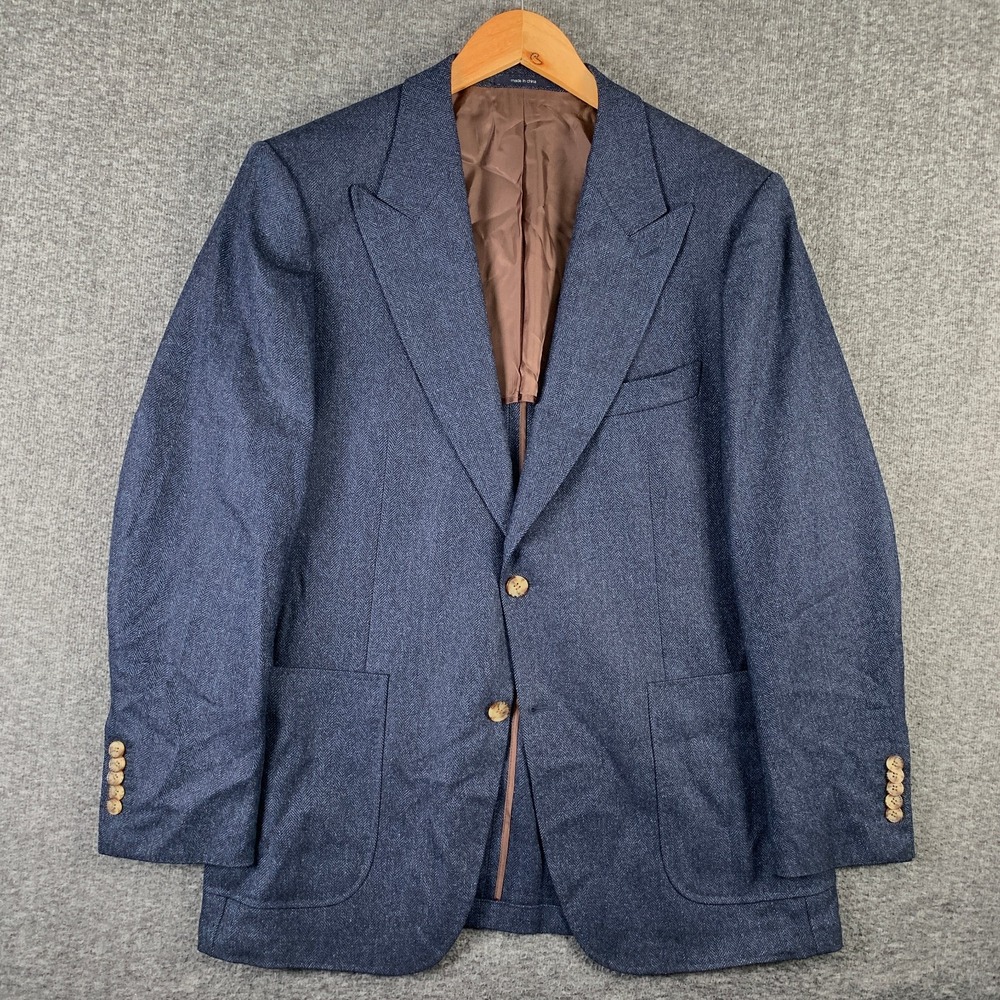 Suitsupply Blazer Jacket Men 44R Washington Herringbone Peak Lapel Sport Coat
